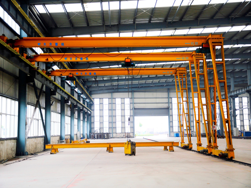 MHB electric hoist semi gantry crane